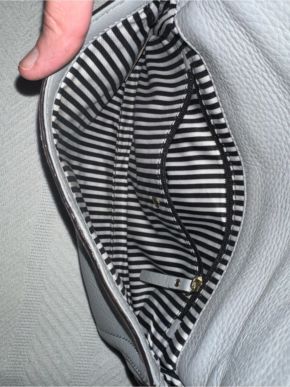 Kate Spade Gray Pebbled Leather Crossbody